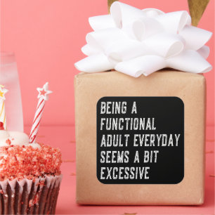 機能的で大人の毎日のおもしろい諺 スクエアシール