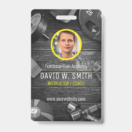 機能的なジムのインストラクターコーチ バッジ (表面)