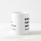 機能的な大人になること毎日少し緊張しているようだ コーヒーマグカップ (中央)