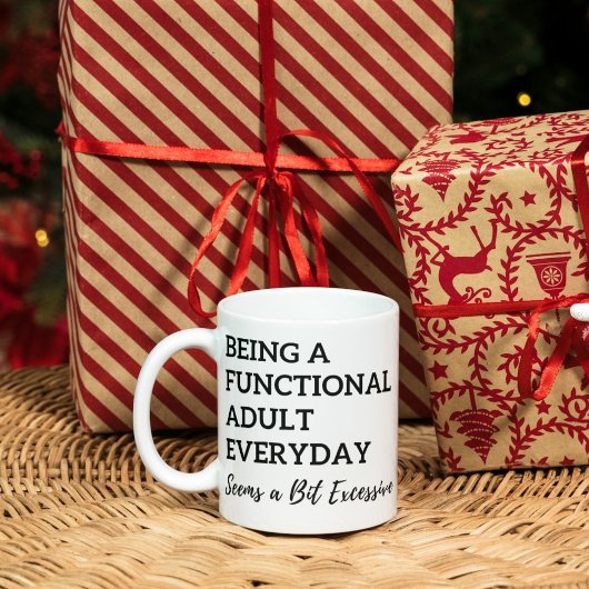機能的な大人になること毎日少し緊張しているようだ マグカップ