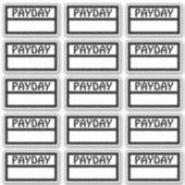 機能的な給料日 シール (正面)