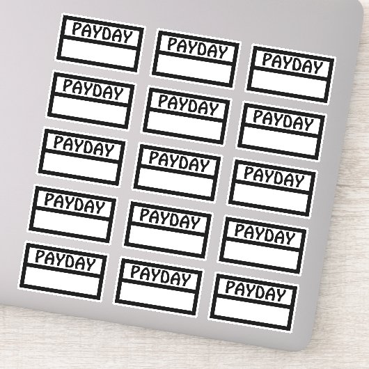 機能的な給料日 シール (詳細)
