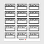 機能的な給料日 シール (シート)