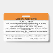 機能的神経障害医療バッジ バッジ (裏面)