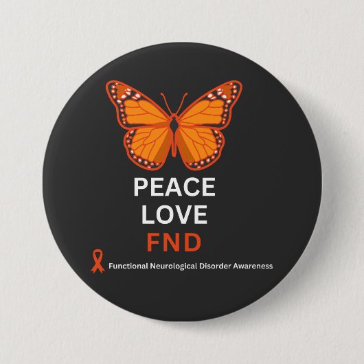 機能的神経障害認識度平和 缶バッジ (正面)