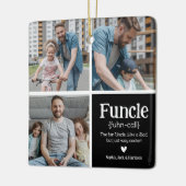 機能3フォトコラージュ定義かわいいクリスマス セラミックオーナメント (左)