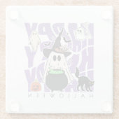 機転おもしろい | ハッピーハローウィン魔法&いたずら ガラスコースター (裏面)
