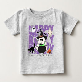 機転おもしろい | ハッピーハローウィン魔法&いたずら ベビーTシャツ