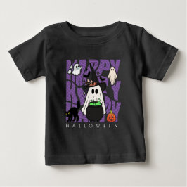 機転おもしろい | ハッピーハローウィン魔法&いたずら ベビーTシャツ
