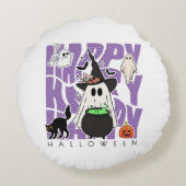 機転おもしろい | ハッピーハローウィン魔法&いたずら ラウンドクッション (裏面)