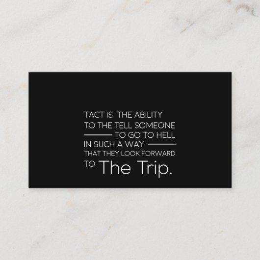 機転とは人に地獄に落ちるように言う能力である 名刺 (正面)