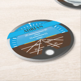 機長共同パイロット便楽器プリント ラウンドペーパーコースター