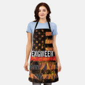 機関士消防士旗 エプロン (着用した状態)