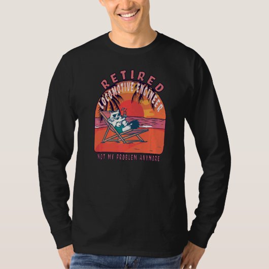 機関士退職したヴィンテージ退職 Tシャツ (正面)