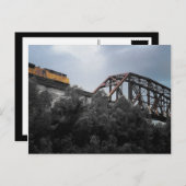 機関車が橋を渡る ポストカード (正面/裏面)