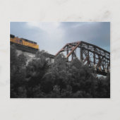 機関車が橋を渡る ポストカード (正面)