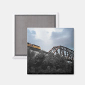 機関車が橋を渡る マグネット (正面/裏面)