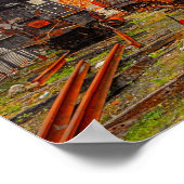 機関車と列車の馬車のポスター ポスター (角)