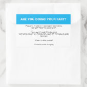 機関車のバスルームのエチケット 長方形シール (バッグ)