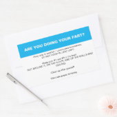 機関車のバスルームのエチケット 長方形シール (封筒)