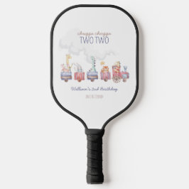 機関車の友達と動物園の動物たちを招待する誕生日パーティーのお知らせ ピックルボールラケット