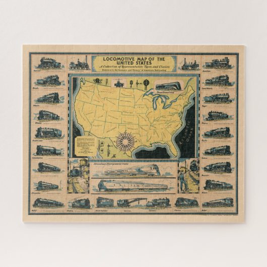 機関車の州の地統一された図 ジグソーパズル (横)