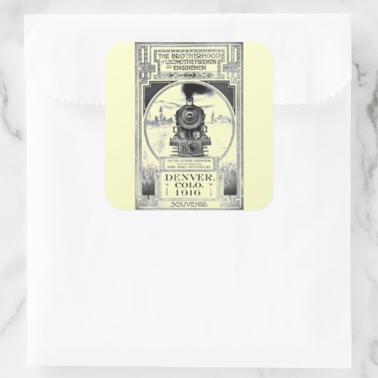 機関車の消防団及びエンジンの同胞団 スクエアシール (バッグ)