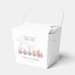 機関車の2歳誕生日パーティー招待状 ゾウ動物 フェイバーボックス