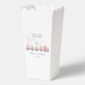 機関車の2歳誕生日パーティー招待状 ゾウ動物 フェイバーボックス (裏面)