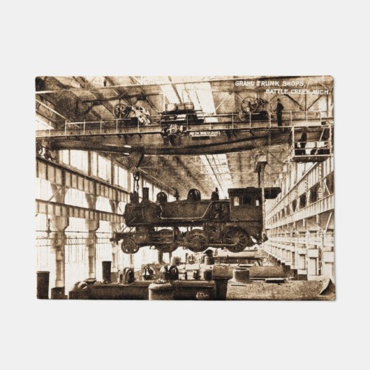 機関車はバトル・クリークミシガン州の壮大なトランクを働かせます ドアマット (正面)