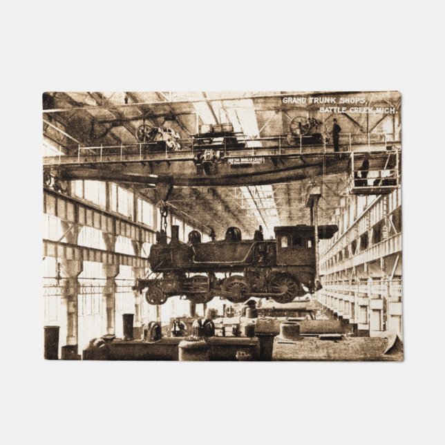 機関車はバトル・クリークミシガン州の壮大なトランクを働かせます ドアマット (正面)