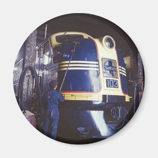 機関車を洗う マグネット