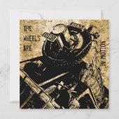 機関車グランジパーティの招待状テンプレート 招待状 (正面)