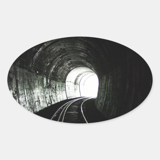 機関車トンネル 楕円形シール (正面)