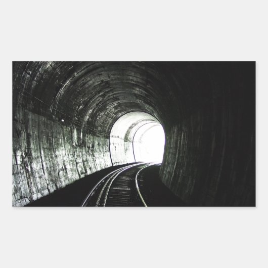機関車トンネル 長方形シール (正面)