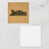 機関車ヴィンテージ蒸気機関&マップスタイル ノートカード (正面/裏面)