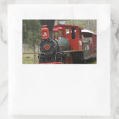 機関車写真 長方形シール (バッグ)