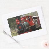 機関車写真 長方形シール (封筒)