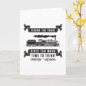機関車列車運転手ギフトアイディア カード (黄色い花)