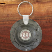 機関車工事 キーホルダー (正面)