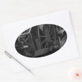 機関車整備士学校 楕円形シール (封筒)