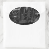 機関車整備士学校 楕円形シール (バッグ)