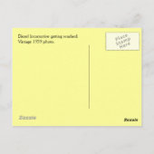 機関車洗浄1939年 ポストカード (裏面)