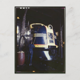 機関車洗浄1939年 ポストカード