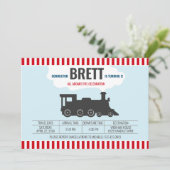 機関車直長列車誕生日招待状 招待状 (スタンド正面)