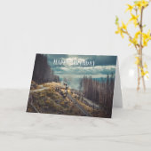 機関車鉄道旅行愛好誕生日 カード (黄色い花)