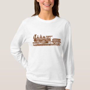 機関車02 – くるみ茶色 Tシャツ