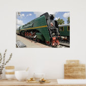 機関車、ソ連の蒸気機関車P36-0001。B... ポスター (キッチン)