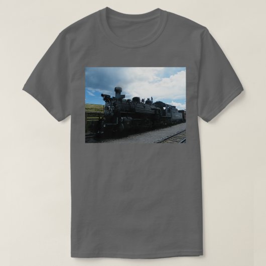 機関車Cumbres Totec NarrowGauge鉄道新規 Tシャツ (デザイン正面)