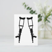 機関銃の松葉杖 – End War Peace ポストカード (スタンド正面)